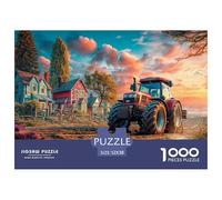 Scène de Tracteur Rural Puzzle Adulte 1000 Pièces Style Paysage Ferme Vintage De Qualité Supérieure : Maîtrisez Le Défi du Puzzle Difficile - pour Un Large Panel Dès 14 Ans 52x38cm/1000pcs