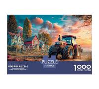Scène de Tracteur Rural Puzzle Adulte 1000 Pièces Style Paysage Ferme Vintage L'Excellence : Le Vrai Défi du Puzzle - L'Idéal Cadeau pour Adultes Et pour La Famille (14+) 38x26cm/1000pcs