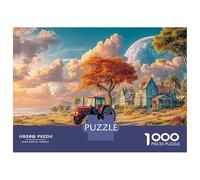 Scène de Tracteur Rural Puzzle Adulte Art de Paysage Fantastique 1000 Pièces De Puzzle Papier pour Amateurs Impression HD Couleurs Vives Activité Parent-Enfant Nouveau Modèle 38x26cm/1000pcs