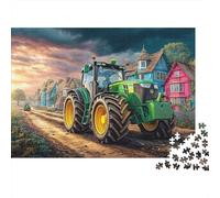 Scène de Tracteur Rural Puzzle De 1000 Pièces scène Village Vibrant Élément Essentiel pour Les Soirées De Jeux en Famille, Adultes Et Enfants 52x38cm/1000pcs