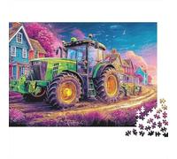 Scène de Tracteur Rural Puzzle De 1000 Pièces Style d'art numérique Vibrant Élément Essentiel pour Les Soirées De Jeux en Famille, Adultes Et Enfants 70x50cm/1000pcs