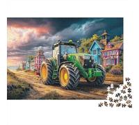 Scène de Tracteur Rural Puzzle De 1000 Pièces Style Village côtier coloré Éducatif Et De Défiant, Cadeau pour Tous 38x26cm/1000pcs