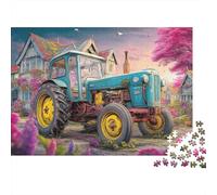 Scène de Tracteur Rural Puzzle De 1000 Pièces Village Art Style Vibrant Élément Essentiel pour Les Soirées De Jeux en Famille, Adultes Et Enfants 52x38cm/1000pcs