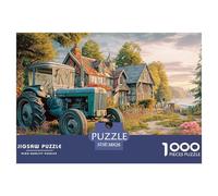 Scène de Tracteur Rural Puzzle pour Adultes - 1000 Pièces Art Paysage Ferme Vintage De Qualité Supérieure : Le Défi Ultime du Puzzle pour Tous (Homme, Femme, Adulte, Enfant 14+) 38x26cm/1000pcs