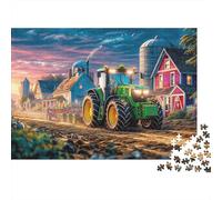 Scène de Tracteur Rural Puzzle pour Tout Le Monde - 500 Piece Vintage Farm Landscape Décoration Maison, Casse-tête Apaisant & Qualité Supérieure (500pcs (52x38cm))