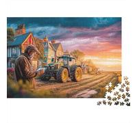 Scène de Tracteur Rural Thousand Pieces Jigsaw Puzzle Scène de Tracteur Rural Whole Family Cadeau D’Anniversaire Évasion Quotidienne Décoration De Salon Jeu Stimulant 38x26cm/1000pcs