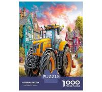 Scène de Tracteur Vintage 1000 Pièces Style d'art de Campagne Rurale Puzzles De Défi Jouet Jeu Éducatif Unique Home Decor Et Enfants À Partir De 14+ Ans Art Mural Cadeau 38x26cm/1000pcs