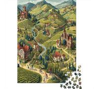 Scène de vendanges dans Un Village 52x38cm/1000pcs Puzzles Adaptés Aux Adultes Et Aux Personnes Âgées De 14 Ans Et Plus