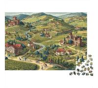 Scène de vendanges, Village Cadeau Unique Décoration Intérieure Jeu Éducatif Challenge Toy Adultes & Enfants des 14 Ans 70x50cm/1000pcs