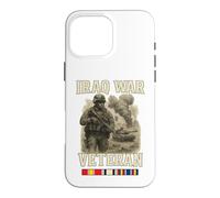 Scène de vétéran de la Guerre en Irak et Trois Barres de Ruban Coque pour iPhone 16 Pro Max