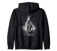 Scène de Vie Sauvage Nocturne de la Savane zèbre Sweat à Capuche