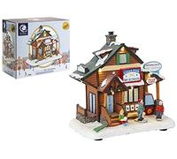 Scène de village de Noël traditionnel en résine - Décoration de table ou centre de table (école de ski)