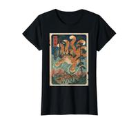 Scène de Village Folklorique de Chat Mythique T-Shirt Graphique avec Valeur