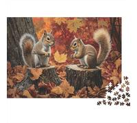 Scène d'écureuils d'automne Puzzle 1000 Pièces Educa Jouet Divertissement Créatif De l'art De La Décoration intéressant Jeu Éducatif Challenge Toy Adultes & Enfants des 14 Ans 38x26cm/1000pcs