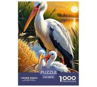 Scène d'enfant Parent de Cigogne Puzzle 1000 Pièces Educa Jouet Cadeau Unique De l'art De La Décoration Animaux Jeu Éduchatif Challenge Toy Adultes Et Enfants À Partir De 14 Ans 52x38cm/1000pcs
