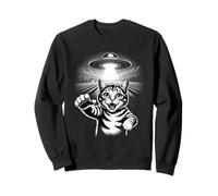 Scène d'enlèvement de Chat OVNI de l'espace Sweatshirt