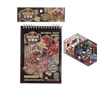 Scène des autocollants - 7.48x5.31 pouces - Créative Scene Sticker Book | Administration d'aménagement paysager réutilisable Décorative - décor de carnet mural de scrapbooking | Kit d'autocollants 3D