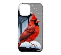 Scène d'hiver avec Oiseau Cardinal pour Noël Coque pour iPhone 12 Mini