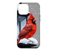 Scène d'hiver avec Oiseau Cardinal pour Noël Coque pour iPhone 12 Pro Max