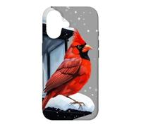 Scène d'hiver avec Oiseau Cardinal pour Noël Coque pour iPhone 17