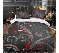 Scène d'hiver avec un écureuil roux Parure de Lit 3D Effet Microfibre résistante Hypoallergique Housse de Couette Fermeture Éclair Super Douce Confortable for couple amoureux Double（200x200cm）