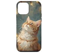 Scène d'hiver Regarde Les lumières de Noël Chat Roux saisonnier Coque pour iPhone 12 Mini