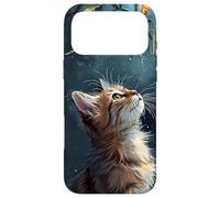 Scène d'hiver Regarde Les lumières de Noël Chat Roux saisonnier Coque pour iPhone 17 Pro Max