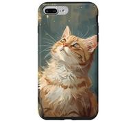 Scène d'hiver Regarde Les lumières de Noël Chat Roux saisonnier Coque pour iPhone 7 Plus/8 Plus