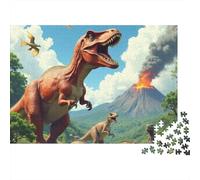 Scène Dinosaure Paquet 1000 Pièces Carton Recyclé Art Aventure préhistorique Puzzle, Décompression Adultes/Adolescents, Cadeau Personnalisé & Loisirs Intérieurs 70x50cm/1000pcs