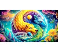 Scène du Paradis céleste Puzzle 1000 Pièces pour Adultes - en Carton Recyclé pour la Décoration 75x50cm/1000pcs