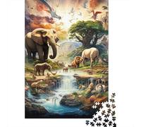 Scène du Paradis de la Faune 1000 Pièce Carton Extra Épais Puzzle Classique Collecteurs Impossible Difficile Défi du Jeu Éducatif 70x50cm/1000pcs