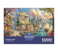 Scène du Port Ancien 1000 Pièce Port Grec Stock De Cartes Premium Jeu De Puzzle Pack De Valeur Défi Éduchatif Décoration Murale Idée Cadeau 52x38cm/1000pcs