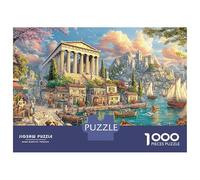 Scène du Port Ancien Puzzle 1000 Pièces Ruines grecques près du Port Puzzle en Papier De Qualité Supérieure, Relaxant Et Stimulant pour Adultes Et Famille 70x50cm/1000pcs