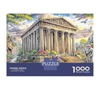 Scène du Temple Ancien 1000 Pièces Ruines d'Athènes Puzzle Adulte pour Couples Carton Premium Impression HD Anti-Stress Détente pour Cadeaux De Remerciement sans Défaut 52x38cm/1000pcs