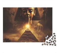 Scène Égypte Antique 1000 Pièces Carton Recyclé Paysage Pyramide Mystique Puzzle, Décompression Éducative, Cadeau Personnalisé, Décor Mural & Activité Vacances Famille 38x26cm/1000pcs