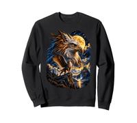 Scène Fantastique de Nuit avec Griffon et Aigle Sweatshirt
