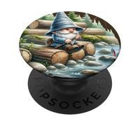 Scene Fishing Accessories For Gnome Lovers And Fishing Dad PopSockets PopGrip Adhésif