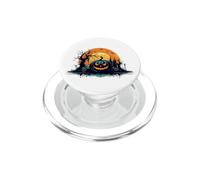 Scène hantée de Citrouille d'halloween PopSockets PopGrip pour MagSafe