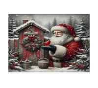 Scène Hivernale 1000 Pièces Mini Puzzle pour Adultes | 52x38cm Carton Décor Maison Découpe Précise Cadeau Anniversaire Détente Esprit