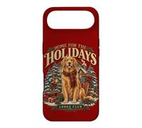 Scène hivernale chaleureuse avec Un Golden Retriever Coque pour iPhone Air