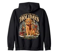 Scène hivernale chaleureuse avec Un Golden Retriever Sweat à Capuche