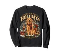 Scène hivernale chaleureuse avec Un Golden Retriever Sweatshirt
