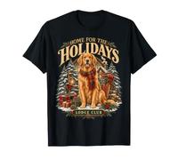 Scène hivernale chaleureuse avec Un Golden Retriever T-Shirt