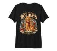 Scène hivernale chaleureuse avec Un Golden Retriever T-Shirt Haut de Gamme