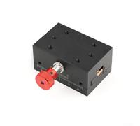 Scène linéaire manuelle avec déplacement de 40 mm pour mouvement X Direction, étage à queue d'aronde en alliage d'aluminium avec support et pignon d'entraînement pour instruments de précision