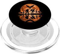 Scène Lunaire de Cryptides Bigfoot Alien Loch Ness Mothman PopSockets PopGrip pour MagSafe