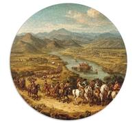 Scène médiévale sur Le Rio Grande | pour Adultes || 1000pcs (67.5x67.5cm) Puzzles Jeux ÉduChatifs Puzzles De Décoration Intérieure