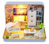 Scène Miniature Théâtre Puzzle En Bois Boîte Bricolage Dollhouse Décoration De Noël Jouet MK2914 Multicolore G