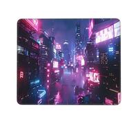 Scène Nocturne De Neon City, Une Ville Technologique Tapis De Souris Gaming Petit Mouse Pad Portable Tapis De Souris pour Travail Maison Ordinateur 25X30Cm