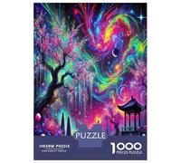 Scène Nocturne Fantastique 1000 Pièces Coffret Puzzle Puzzle Premium Carton Solide - DIY Familial Trop Amusant, Belle Déco, Cadeau D’Anniversaire pour Adultes Et Enfants 52x38cm/1000pcs